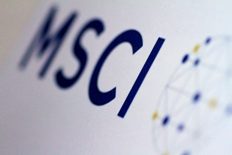 The MSCI logo is seen in this June 20, 2017 illustration photo. REUTERS/Thomas White/Illustration