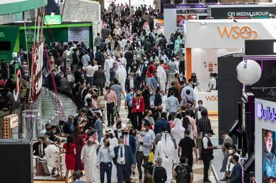 Third day of GITEX 2021 at the World Trade Center in Dubai. (Photo: Antonie Robertson / The National) 

