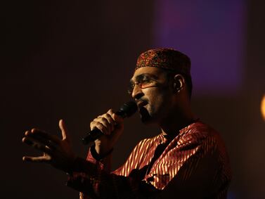 Ali Sethi performs at the Coke Studio Live event at the Coca-Cola Arena in Dubai. Chris Whiteoak / The National