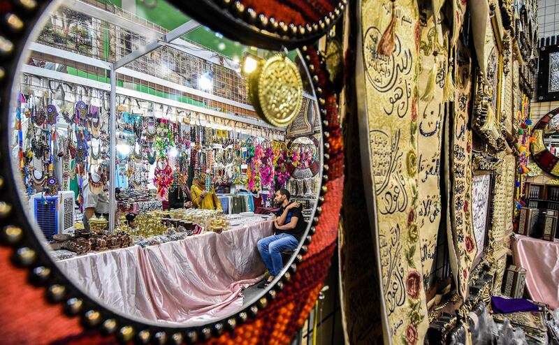 This picture  shows a view of stalls at the Mosul International Shopping Festival in Iraq's northern city.  AFP