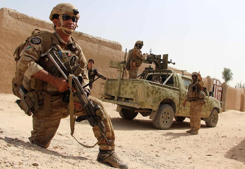 Afghan troops during a military operation in Helmand province, in June last year. Photo: AFP