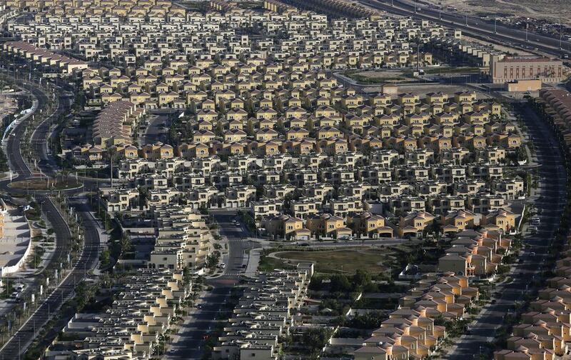 Above, newly built residential villas on the outskirts of Dubai. Chris Ratcliffe / Bloomberg