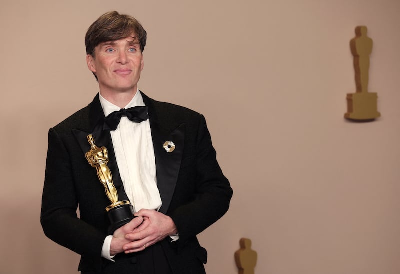 Oppenheimer star Cillian Murphy accepted his Oscar for Best Actor wearing a classic tuxedo and black bow tie. Reuters