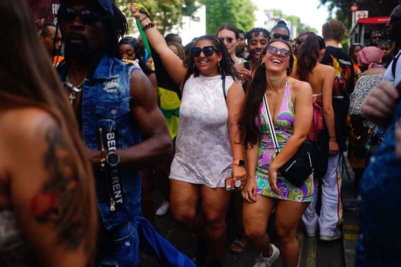 Carnival-goers during Sunday's family day at the carnival. PA