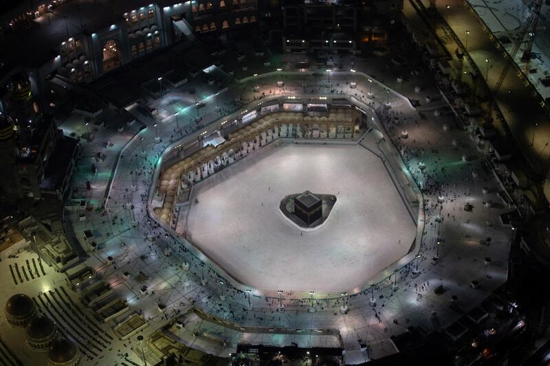 A view of Kaaba at the Grand Mosque, which is almost empty of worshippers. Reuters