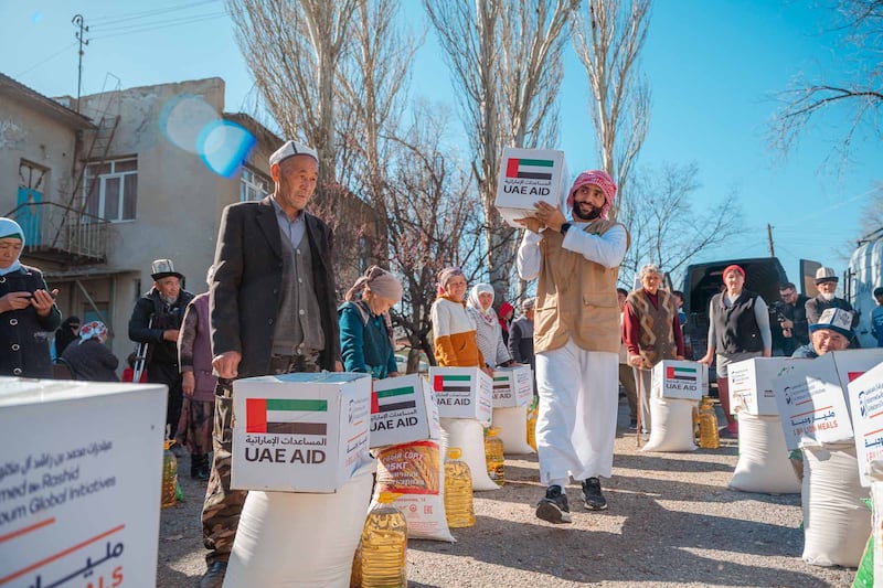 The One Billion Meals campaign organised by Mohammed bin Rashid Al Maktoum Global Initiatives has started distributing food in Lebanon, India, Jordan, Tajikistan and Kyrgyzstan. All photos: Wam