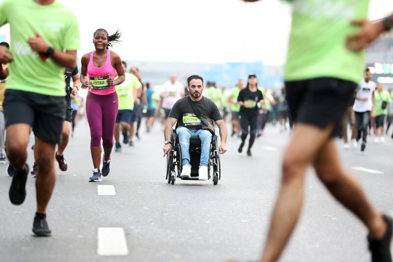 The 2022 run was open to people in wheelchairs. Pawan Singh / The National