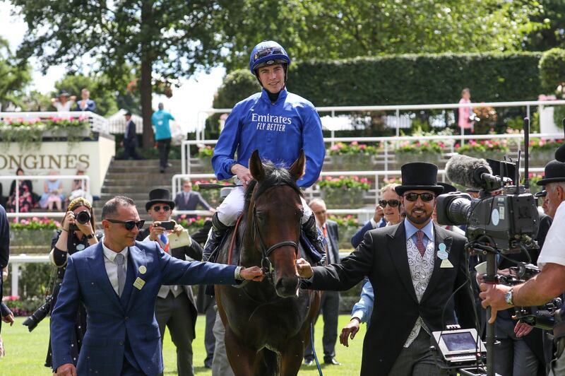 Godolphin’s Blue Point, ridden by James Doyle and trained by Charlie Appleby, galloped to victory and claimed the Diamond Jubilee Stakes (Group 1) title. Wam