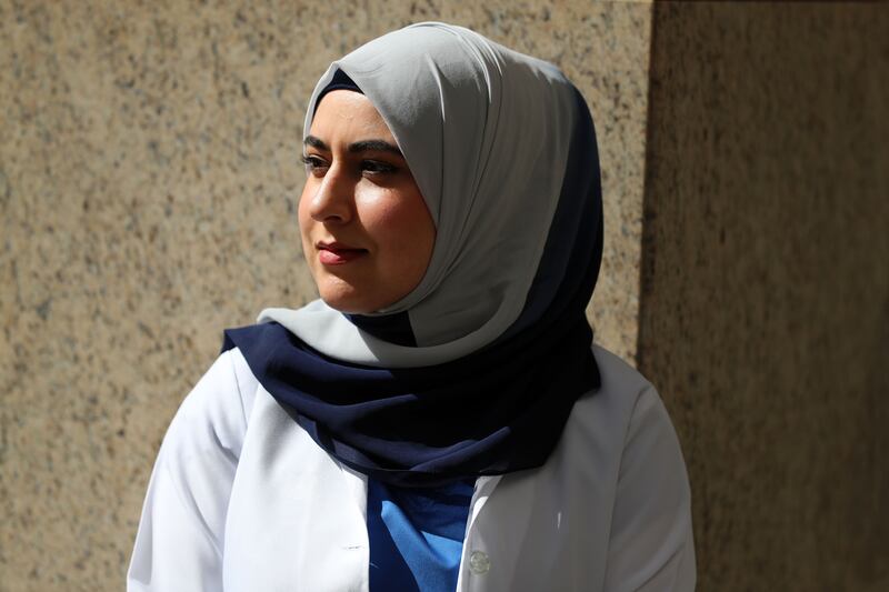 Dr Sara Al Himairi, said doctors face intense stress during training that is putting some off from completing their studies. Chris Whiteoak / The National