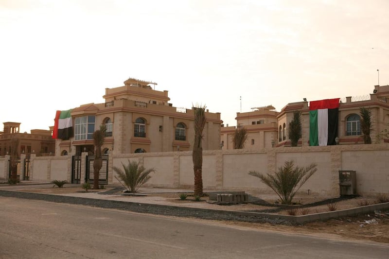 Average yearly rental rates for villas in Mohammed Bin Zayed City rose 30 per cent during 2013. The average rates at the end of 2013 for a three-bed villa were from Dh120,000-140,000, four-bed Dh145,000-170,000, five-bed Dh160,000-200,000. Fatima Al Marzouqi/ The National

