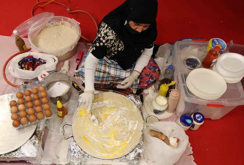 Traditional Emirati food being prepared 