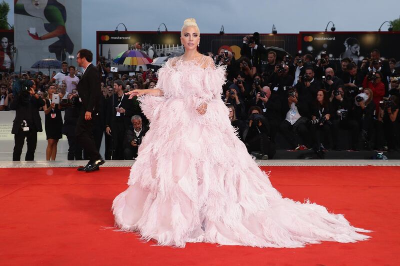 VENICE, ITALY - AUGUST 31:  Lady Gaga walks the red carpet ahead of the 'A Star Is Born' screening during the 75th Venice Film Festival at Sala Grande on August 31, 2018 in Venice, Italy.  (Photo by Vittorio Zunino Celotto/Getty Images)