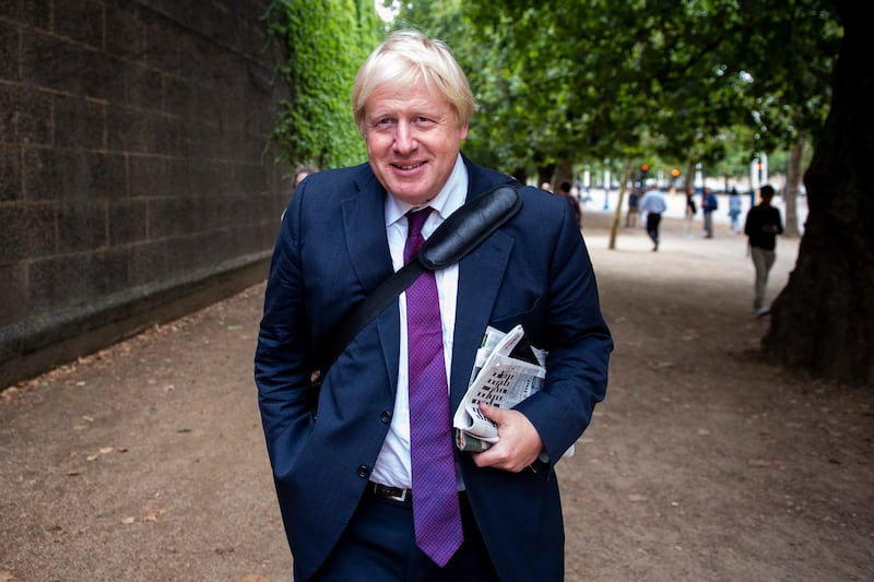 epaselect epa06948813 Former British Foreign Secretary Boris Johnson in Central London, Britain, 14 August 2018. Mr Johnson recently caused controversy after comments concerning the the burka and may face disciplinary action by the Conservative party.  EPA/WILL OLIVER
