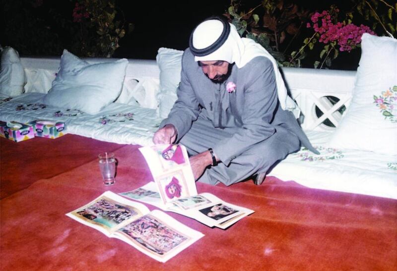 Sheikh Zayed relaxing in the 1970s