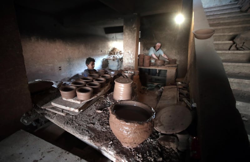 According to the owners of the workshop, they use clay brought from Aswan in upper Egypt (1,000km south of Cairo).