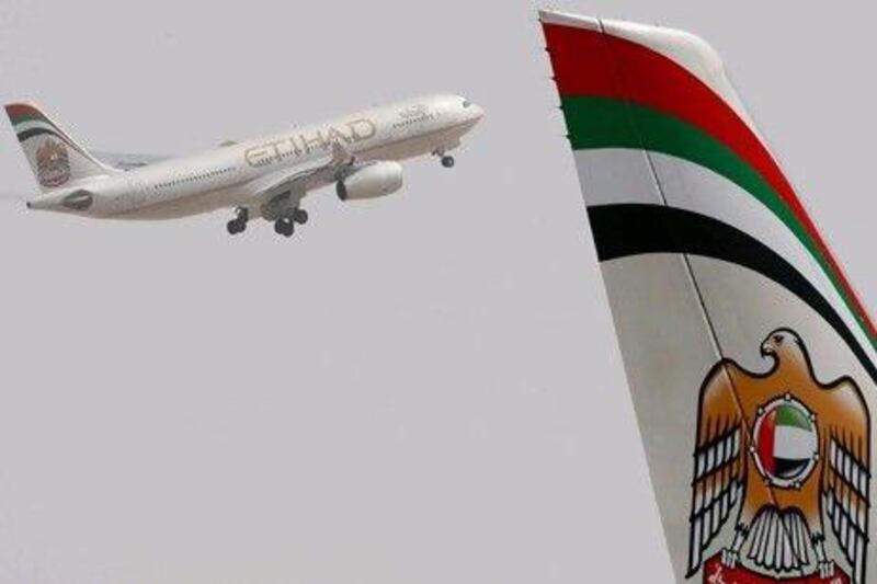 Etihad announced a net profit of US$14 million for 2011. Andrew Parsons / The National