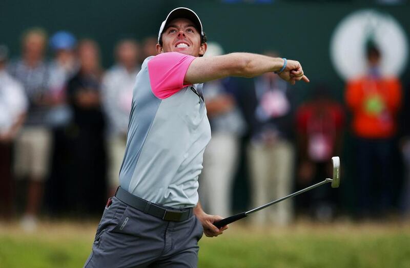 Rory McIlroy joined Tiger Woods and Jack Nicklaus as the only golfers to win three major titles before turning 26 years old. Cathal McNaughton / Reuters

