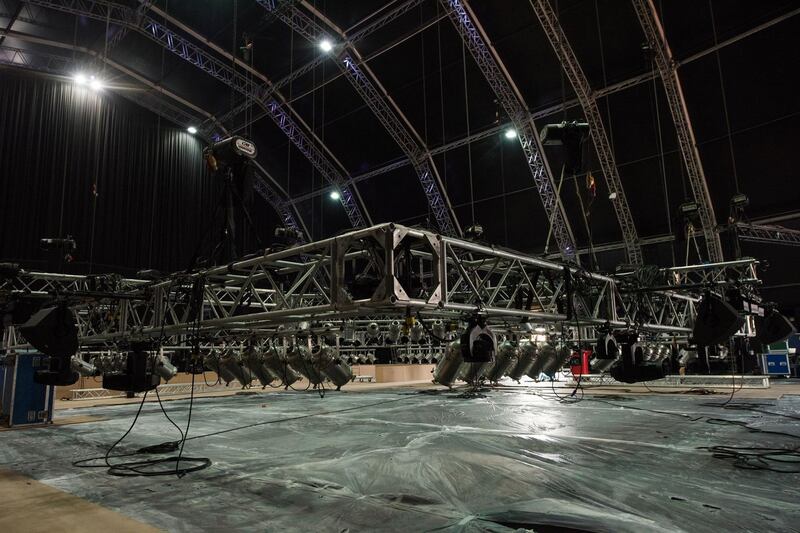 Flash Forum is under construction to get ready for UFC Fight Island. Credit: DCT-Abu Dhabi