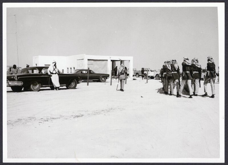 Abu Dhabi Police Headquarters opposite Qasr Al Hosn, circa 1970. Copyright Zaki Nusseibeh