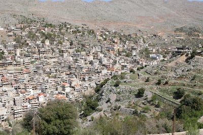 The village of Shebaa clings to a mountainside in south Lebanon August 25, 2008. Israel has occupied the nearby Shebaa Farms area since 1967 when it captured the area, now claimed by Lebanon, along with Syria's Golan Heights. Picture taken August 25, 2008.  To match feature LEBANON-ISRAEL/SHEBAA   REUTERS/ Karamallah Daher (LEBANON)