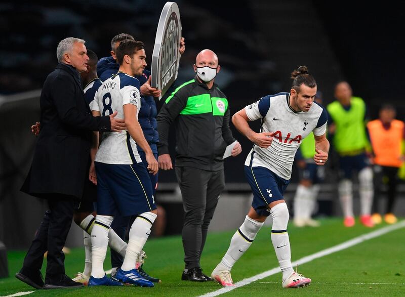 Gareth Bale comes on the Spurs in the second half. EPA