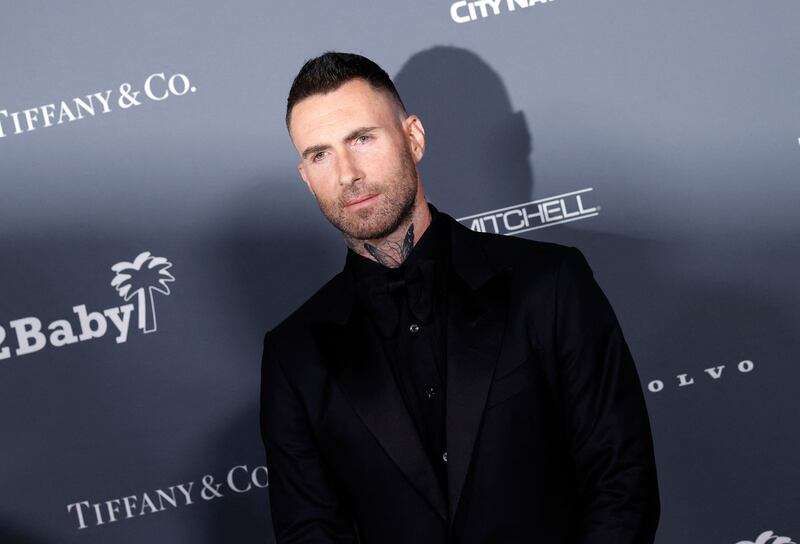 US singer Adam Levine fronts the band Maroon 5, which will perform in Abu Dhabi this summer. AFP