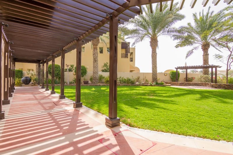 The Mahmoods’ home features extensive outdoor areas that were originally sand. Courtesy Luxhabitat