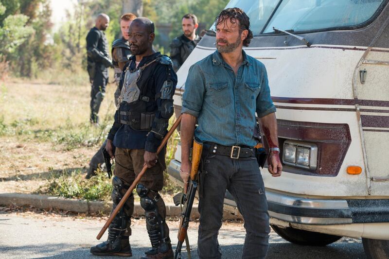 Starz Play's content offering includes The Walking Dead, starring Lennie James as Morgan Jones and Andrew Lincoln as Rick Grimes. Gene Page / AMC