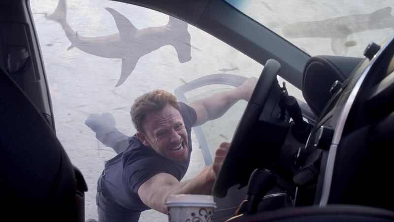 Ian Ziering reprises his role as Fin Shepard in Sharknado 3: Oh Hell No!. Courtesy Syfy