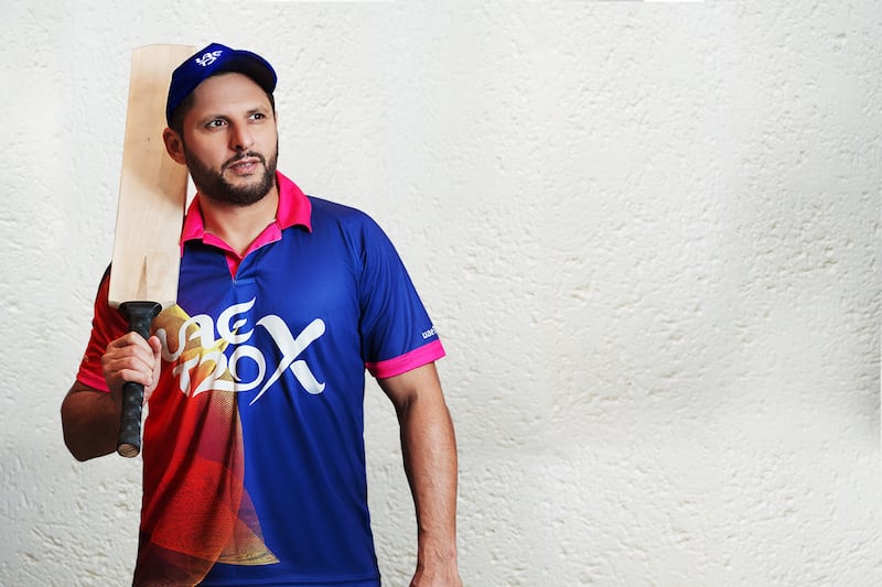 Shahid Afridi is the latest player named for the UAE T20x. Image courtesy of UAE T20x.