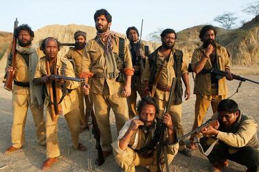 Sushant Singh Rajput stars as Lakhna (front and centre) in 'Sonchiriya'. Courtesy RSVP
