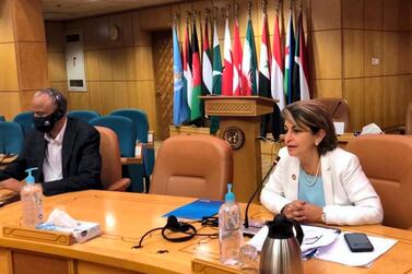 Dr Rana Hajjeh (right), director of programmes management at WHO in the Eastern Mediterranean Region. Courtesy of WHO