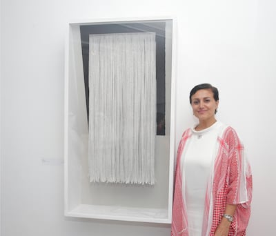 'Liberation' (2018) by Iranian artist Behnoosh Feiz is made up of 473 strips of paper covered with handwritten verses of poetry by Rumi. Courtesy Tashkeel