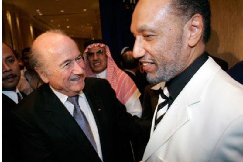 Sepp Blatter, left, and Mohamed bin Hammam in happier times.