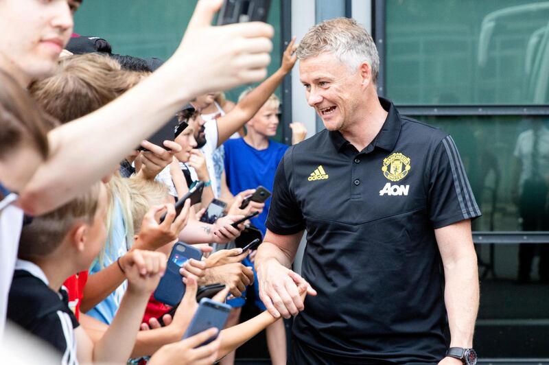 Solskjaer meets with Norwegian Manchester United fans. Reuters