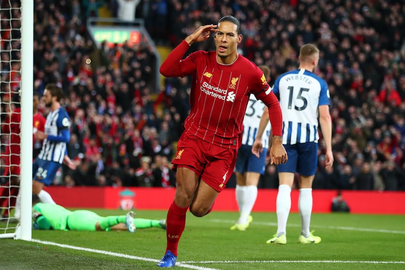 9=) Liverpool 2019/20 (18 matches). Getty Images