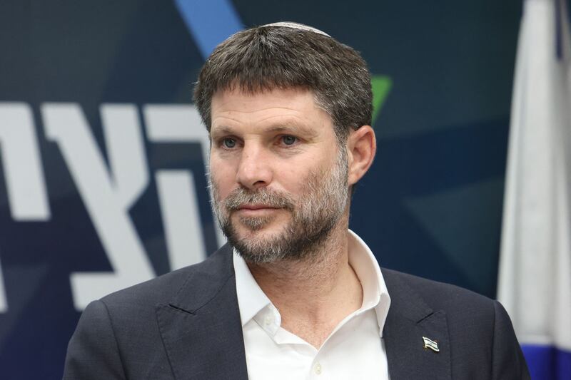 Israel's Finance Minister Bezalel Smotrich has provoked outrage with his comments about the Palestinian people AFP