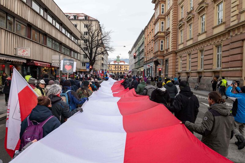 Protesters took part in demonstrations across Austria in December against the  government's measures, including lockdowns and compulsory vaccination, taken in order to limit the spread of the coronavirus.