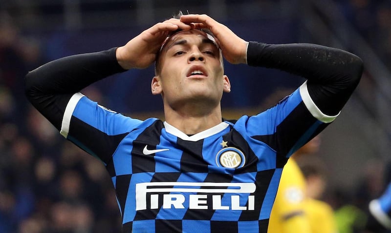Lautaro Martinez can't believe what is happening to Inter. EPA