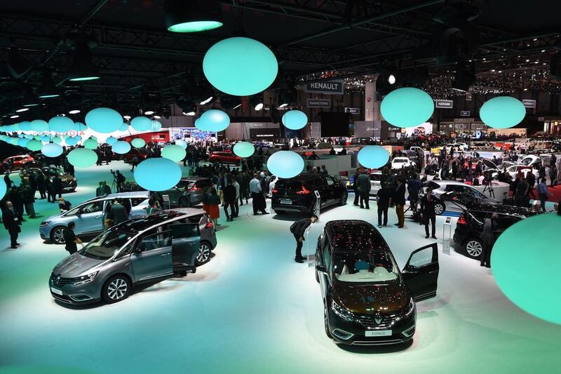 The Renault hall at the 85th Geneva International Motor Show in Switzerland. The French company faces a criminal investigation into suspected emissions cheating. Felix Kaestle / EPA