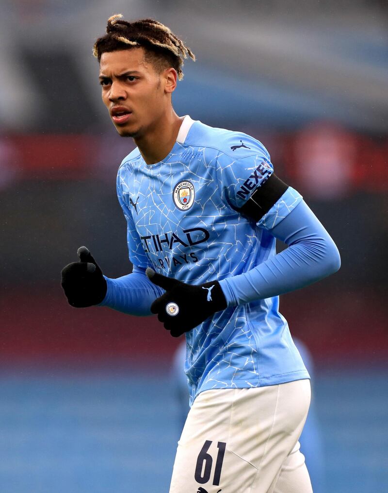 Manchester City's 20-year-oldattacker Felix Nmecha who played as a No 10 against Birmingham. PA