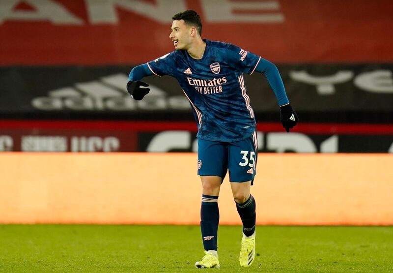 Gabriel Martinelli, 8 - One of Arsenal's busiest performers. Blasted into the sidenetting with teammates waiting for a tap-in before Ramsdale reacted well to keep out his deflected strike, but he got the goal he deserved when he fired the Gunners 2-0 ahead with a poacher’s finish. Reuters