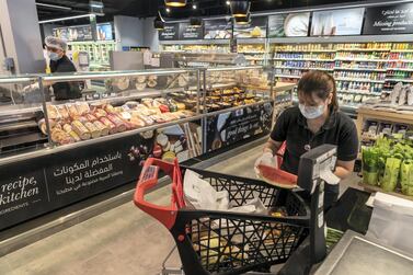 Spending in supermarkets and mini-marts increased significantly in the UAE despite the pandemic. Antonie Robertson / The National