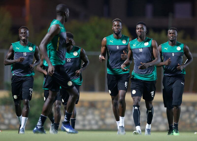 It was a busy night for the Senegalese players. AP Photo