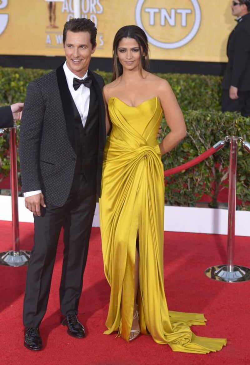 Matthew McConaughey and his wife Camila Alves. EPA