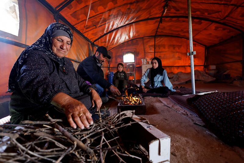 A Palestinian family prepares tea but their future is shrouded in uncertainty.