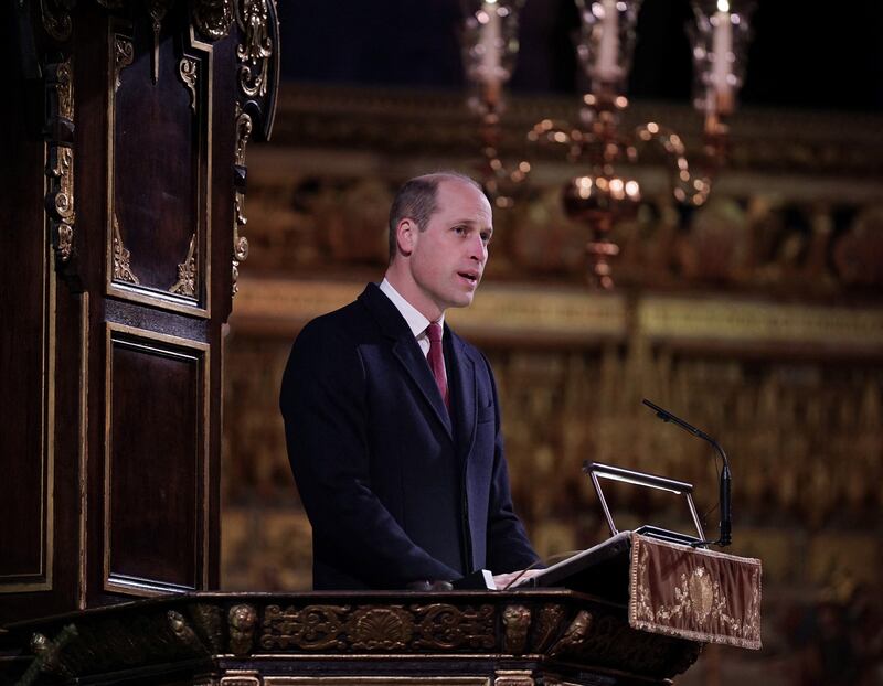 Prince William, Prince of Wales, at the 'Together at Christmas' carol service at Westminster Abbey in London. Reuters