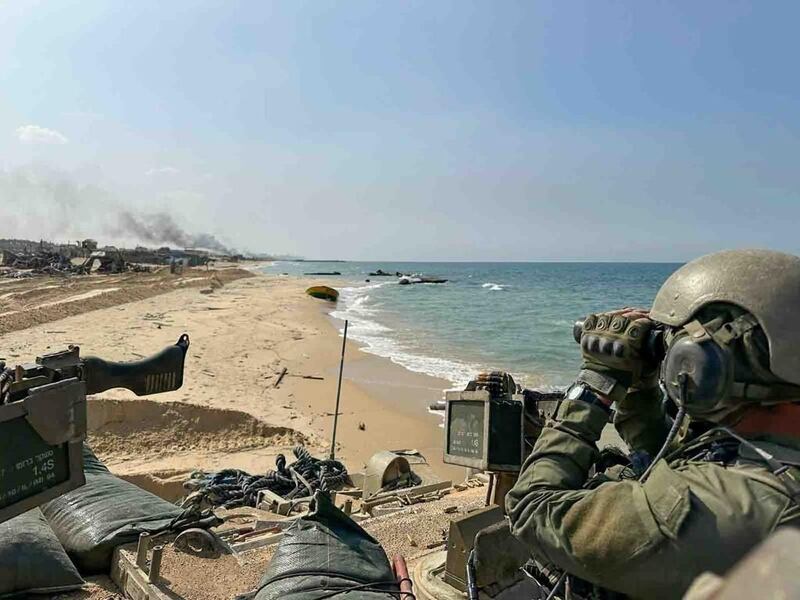 Israeli forces near the coastal region in the Gaza Strip. Photo: Israeli army