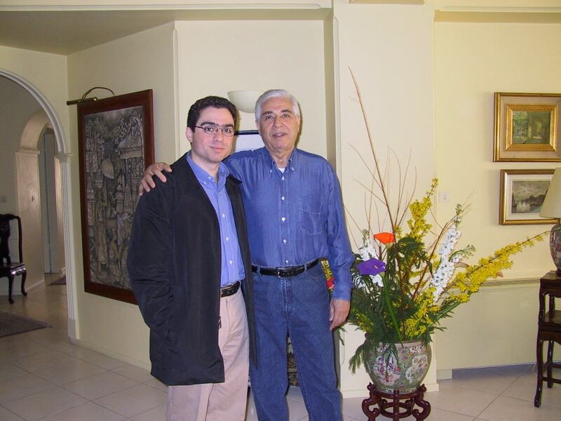Mr Namazi with his son, Siamak. Babak Namazi