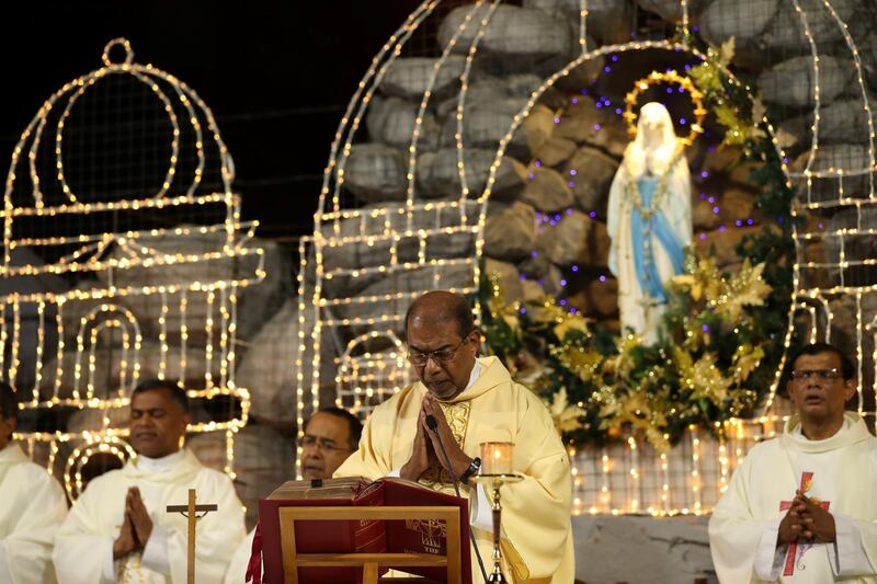 Members of the Christian expatriate community attend a mass on Christmas Eve at Santa Maria Church in Dubai, United Arab Emirates. Reuters